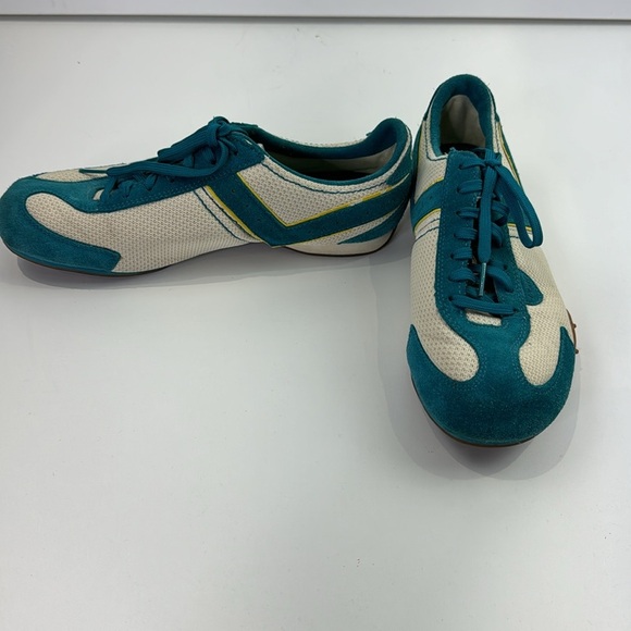 Pony Sneakers Rio Suede Turquoise Sneakers Size 9 - Picture 3 of 10